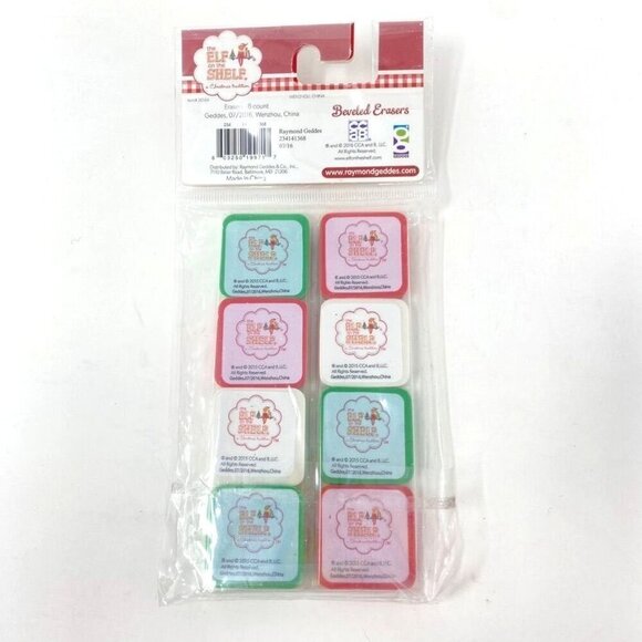 The Elf On The Shelf 8 Count Erasers Stocking Stuffers Gifts - Picture 5 of 5